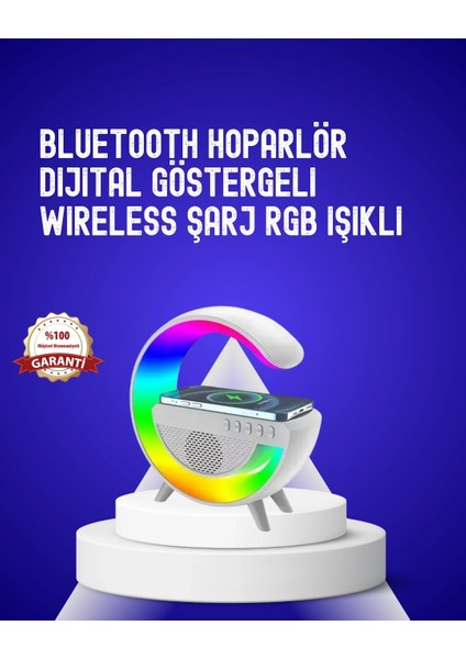 13 Renk Seçenekli Kablosuz Şarj Cihazlı LED Lamba