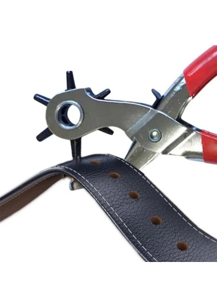 Kemer Delme Makinası Pratik 6 Başlıklı Kemer Delme Aleti Metal Kemer Delme Aparatı