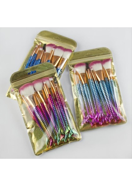 shop Ocean 10LU Balık Makyaj Fırça Seti-Pembe fiyatları