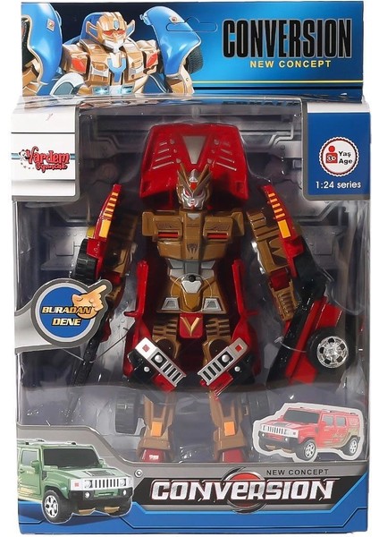 HW-899-1-2-5 Dönüşebilen Robot Jeep 1:24 -Vardem