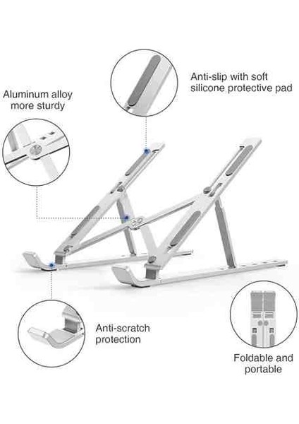 Katlanabilir Alüminyum Laptop Standı - Macbook Notebook Uyumlu indirimleri