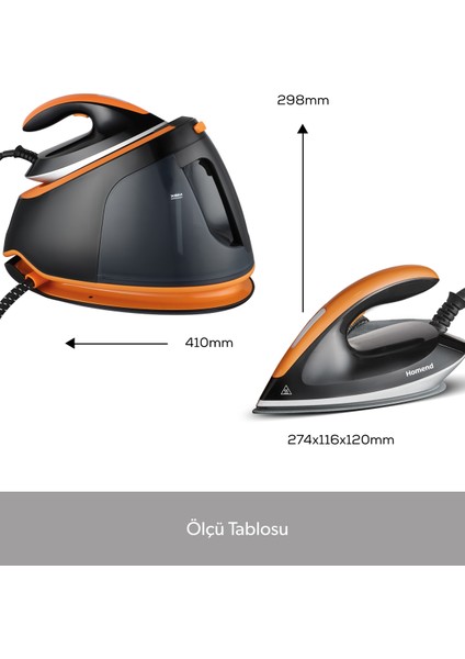 Otomatik Sıcaklık Ayarlı Buhar Kazanlı Ütü Siyah Turuncu, Kolay ve Güçlü Kullanım modelleri
