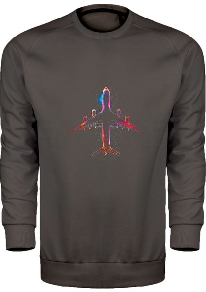 Neon Uçak Unisex Sweatshirt