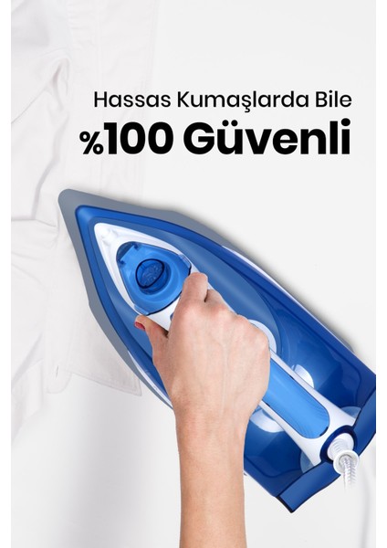 2200W Nano Seramik Tabanlı, Geniş Su Tanklı, 160G Şok Buharlı Ütü fırsatları