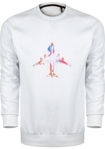 Neon Uçak Unisex Sweatshirt