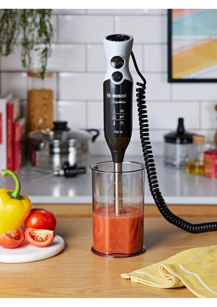 750W El Blenderi, Siyah Paslanmaz Çelik Karıştırma Ucu ve Buz Kırma Bıçağı