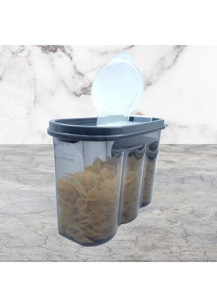 2 Kapaklı Ölçekli Erzak Saklama Kabı - 1,2 Litre - SA930 (5313) fiyatları