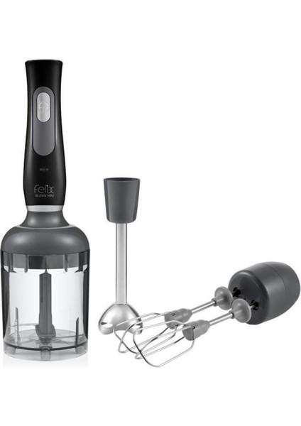 Mini El Blender Seti, 900W, Siyah Renk, Kompakt ve Güçlü Tasarım