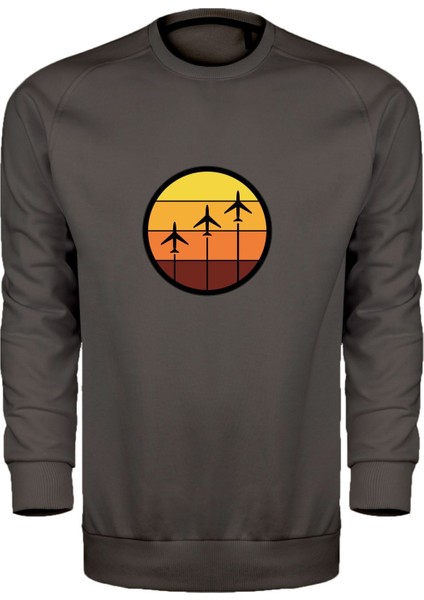Uçak Tasarım Unisex Sweatshirt
