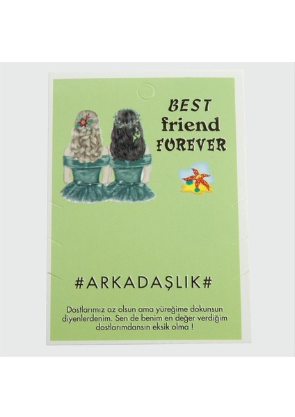 shop 3lü Arkadaşlık Bileklik Kartı-Yeşil