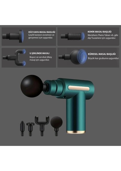 4 Masaj Başlıklı Titreşim, Şarj Edilebilir Küçük Masaj Aleti,masaj Tabancası indirimleri