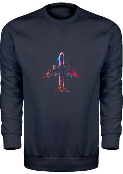 Neon Uçak Unisex Sweatshirt