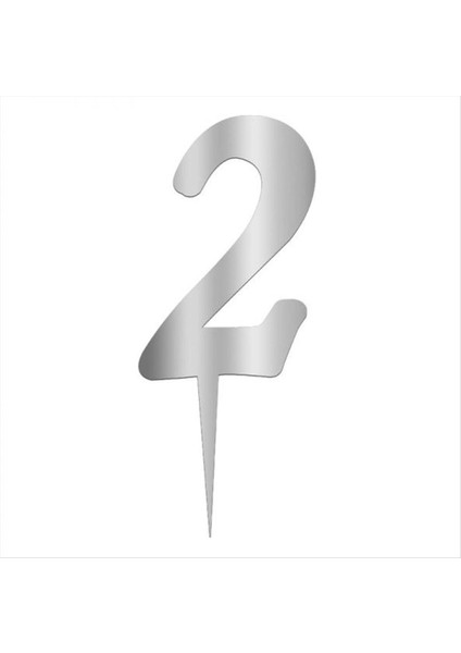 shop Gümüş Renkli Rakam Pasta ve Kek Pleksi-7