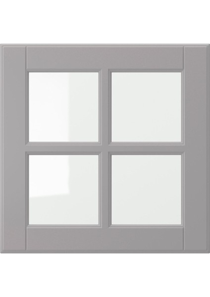 Cam Kapak, Gri, 40X40 cm