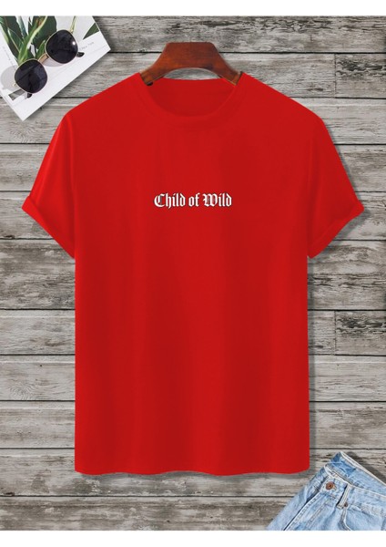 Unisex Child Of Wild Siyah Oversize Baskılı T-Shirt
