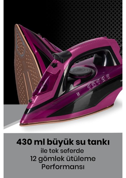 2400W Seramik Tabanlı Geniş Su Tanklı Buharlı Ütü, 170 gr Etkili Şok Özelliği fiyatları