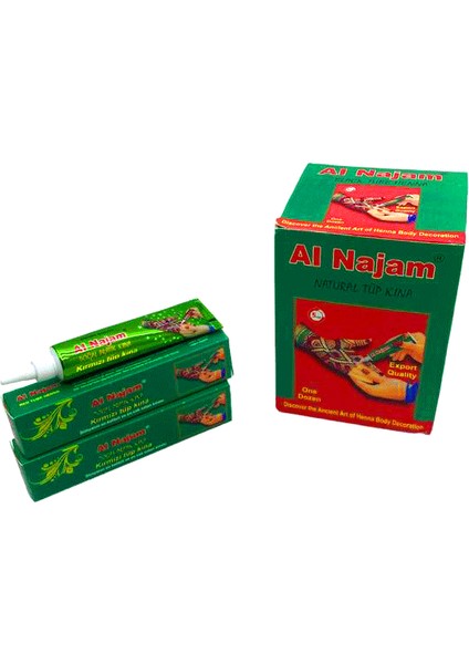 12 Adet Al Najam Kırmızı Tüp Kına 30GR (5313)