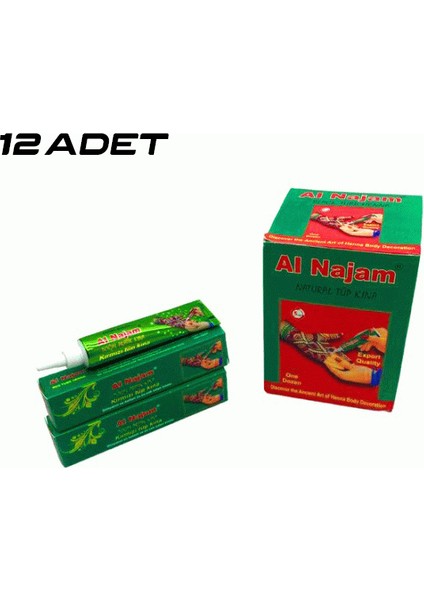 12 Adet Al Najam Kırmızı Tüp Kına 30GR (5313) fiyatları