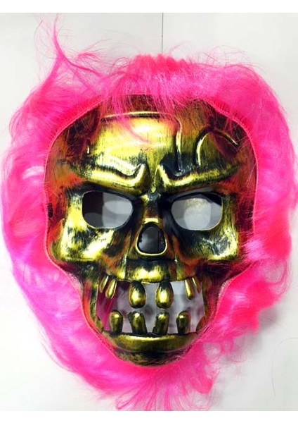 Cadılar Bayramı Pembe Saçlı Maske (5313)
