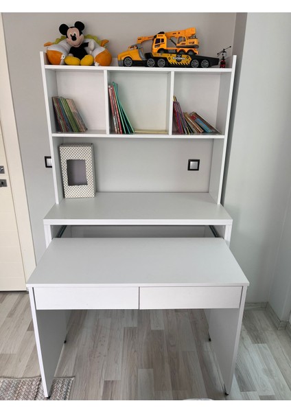 Çalışma Masası Çok Amaçlı Kitaplık, Raflı, Çekmeceli Öğrenci ve Yetişkinler Için