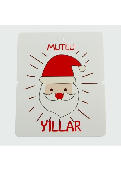 shop Mutlu Yıllar Bileklik Kartı 200 Adet-Beyaz