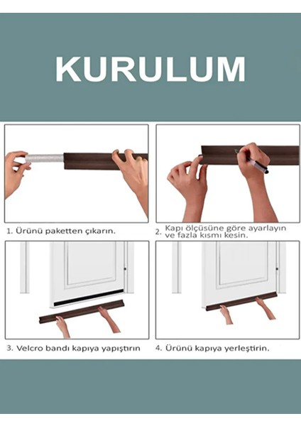 Yeni Nesil Lux Kapı Altı Cırtlı Rüzgar Önleyici Sünger 90 cm fırsatları