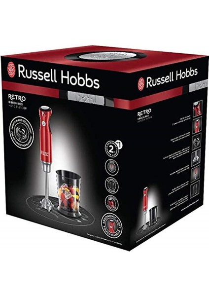 Renkli Cam Blender, Retro Şerit, Kırmızı, 3 Hız, Impuls ve Buz Kırma Fonksiyonu fiyatları