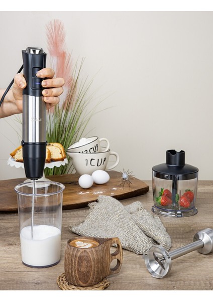 Güçlü 1200W Blender Seti, 12 Hız, Turbo, Paslanmaz Çelik Bıçaklar, Gri Renk modelleri