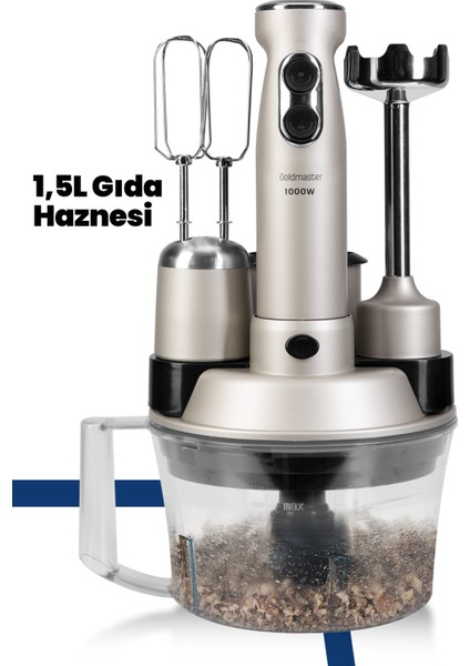1000W Hız Ayarlı Bakır Motorlu Çok Amaçlı Mutfak Robotu Seti fiyatları