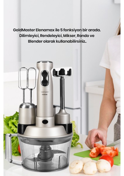 1000W Hız Ayarlı Bakır Motorlu Çok Amaçlı Mutfak Robotu Seti indirimleri