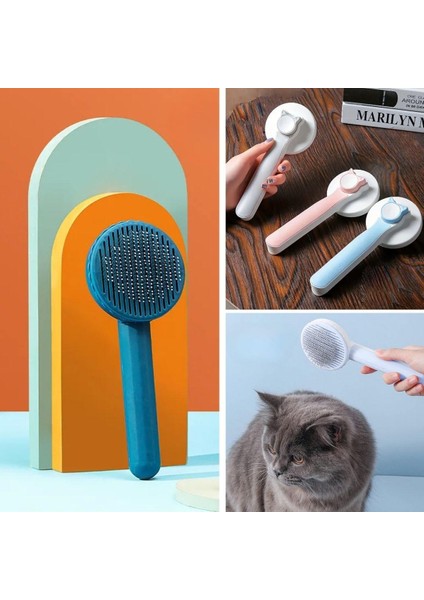Basmalı Kedi Köpek Tüy Toparlayıcı Masaj Etkili Pet Fırçası (5313)