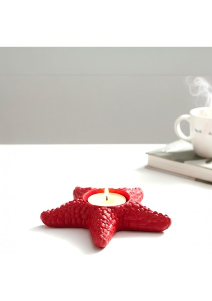 Deniz Yıldızı Metalik Kırmızı Mumluk fırsatları