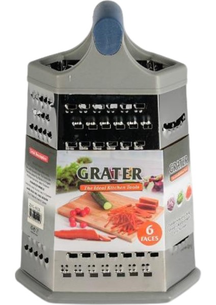 Paslanmaz Çelik Altıgen Plastik Saplı Rende, Mutfak Rende, Rendeleme Aparatı