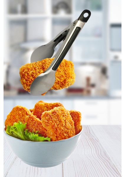 Metal Uçlu Siyah Metal Kızartma Maşası, Kızartma, Haşlama, Servis Için Kullanımı Uygundur fiyatları