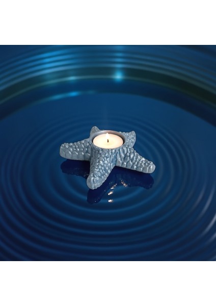 Deniz Yıldızı Metalik Mavi Mumluk fiyatları