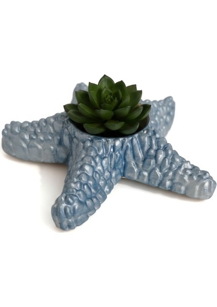 Deniz Yıldızı Metalik Mavi Mumluk modelleri