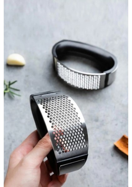 Paslanmaz Çelik Sarımsak Zencefil Ezici Lüx Ergonomik Gondol Sarımsak Ezici Pratik Sarımsak Rendesi