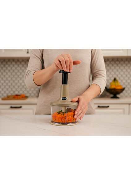 Çok Renkli 3 Bıçaklı Kilitli El Doğrayıcı, Sebze ve Meyve Parçalama Aparatı fiyatları