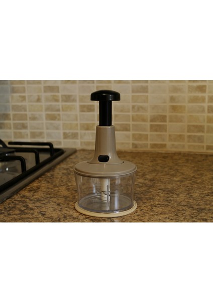 Çok Renkli 3 Bıçaklı Kilitli El Doğrayıcı, Sebze ve Meyve Parçalama Aparatı fırsatları