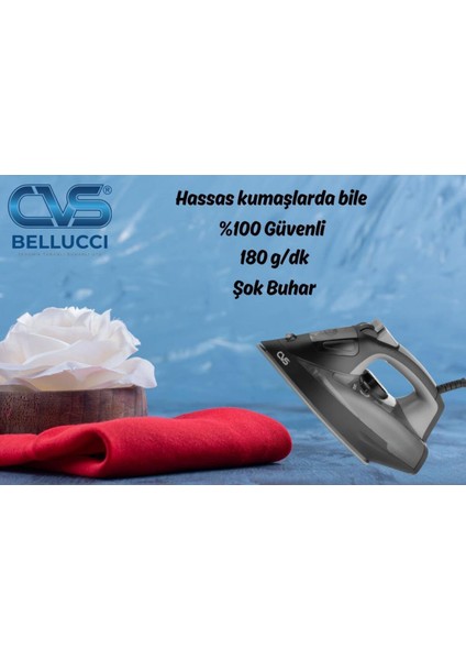 Seramik Ütü Dn 5480, 2600 Watt, Siyah, Hızlı ve Güçlü Ütü Deneyimi