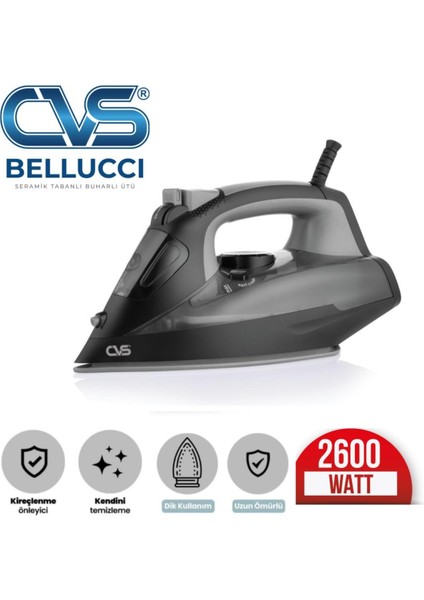 Seramik Ütü Dn 5480, 2600 Watt, Siyah, Hızlı ve Güçlü Ütü Deneyimi fiyatları