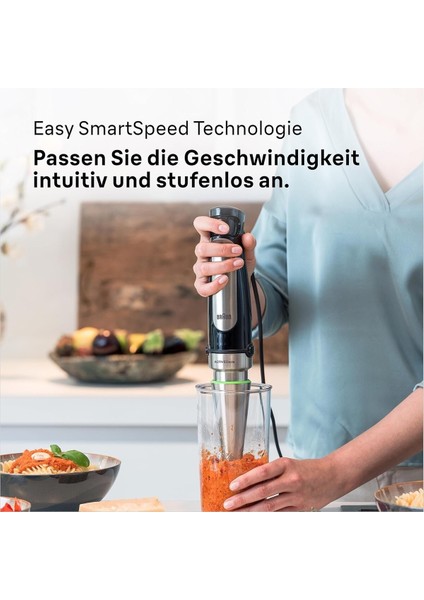 Güçlü 1000W El Blender Seti, Siyah, Çok Fonksiyonlu, Dayanıklı ve Pratik Kullanım