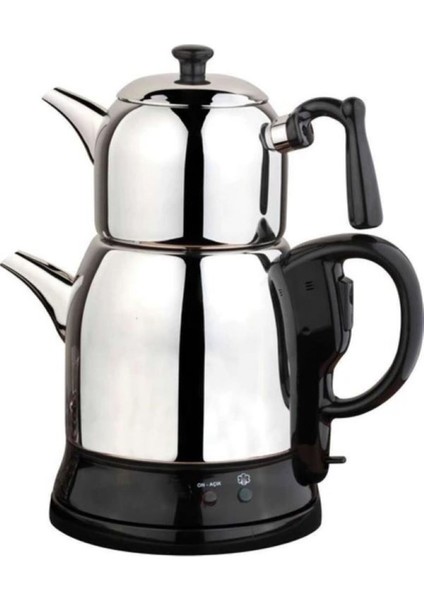Şık ve Kullanışlı Elektrikli Çay Makinesi, Menekşe Tasarımı, Siyah Renk