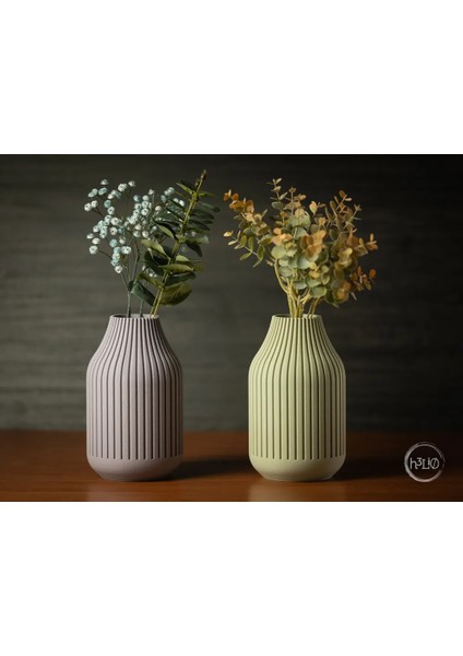 Strata Vazo | Modern Dekoratif Tasarım | 22CM Yükseklik | Dayanıklı ve Organik Malzeme modelleri