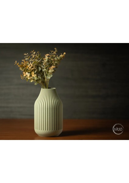 Strata Vazo | Modern Dekoratif Tasarım | 22CM Yükseklik | Dayanıklı ve Organik Malzeme fırsatları
