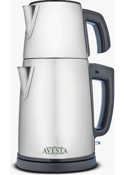 Kırmızı Renkli 2200W Inox Çay Makinesi, Hızlı ve Şık Tasarım