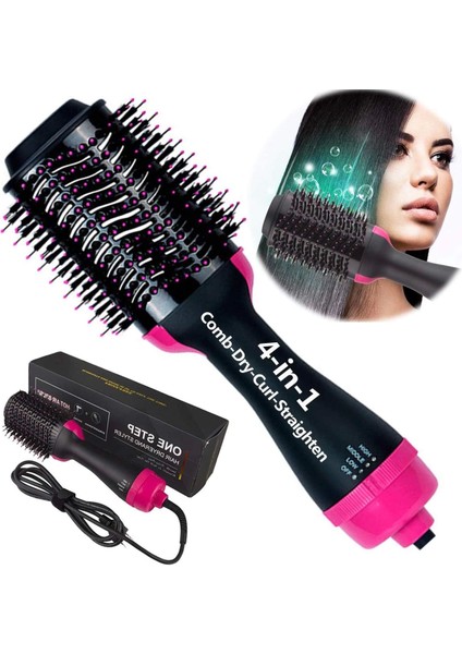 One Step Seramik Kaplama Uçlu Saç Düzleştirici Fırça ( Lisinya )