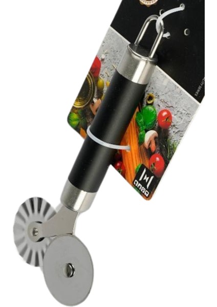 Çelik Çift Başlıklı Pizza Mantı Hamur Kesici Kesme Bıçağı Hamur Ruleti Hamur Şekillendirme Makinesi