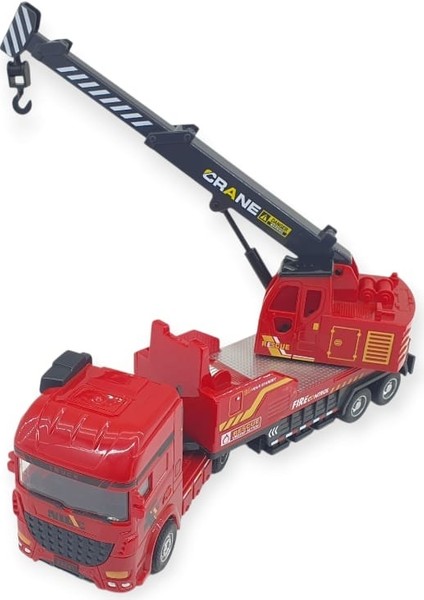 Metal Itfaiye Arabası - Vinç 26CM - 706-43 (Lisinya)