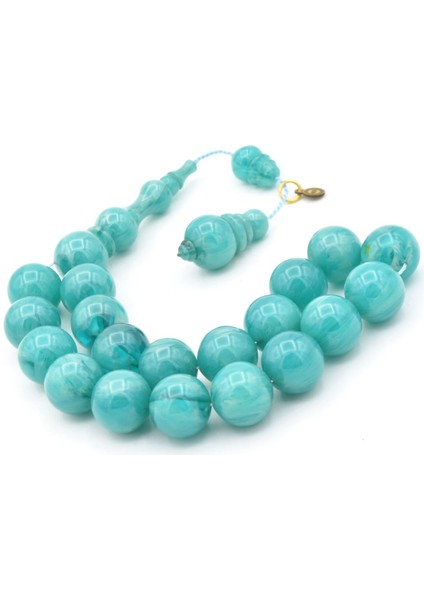 Vefa Usta Imzalı Küre Kesim Mavi Sıkma Kehribar Efe Maskot Tesbih fiyatları